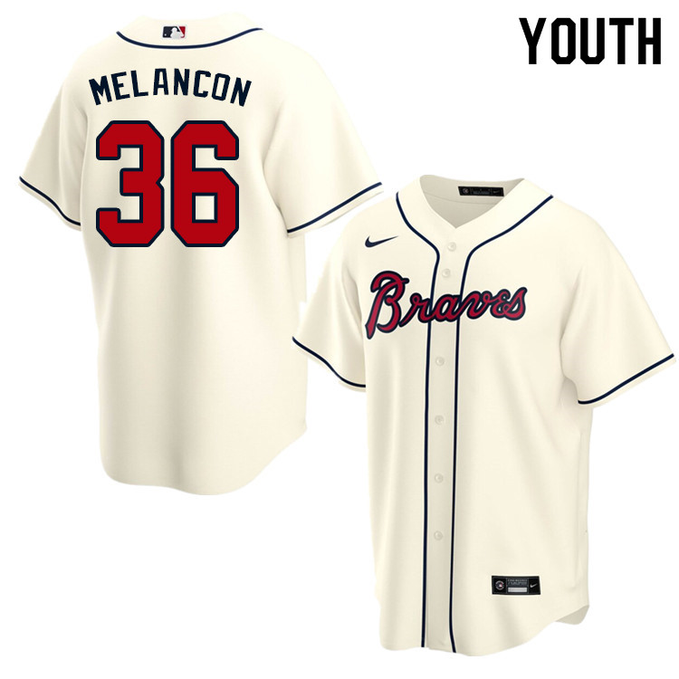 Nike Youth #36 Mark Melancon Atlanta Braves Baseball Jerseys Sale-Cream